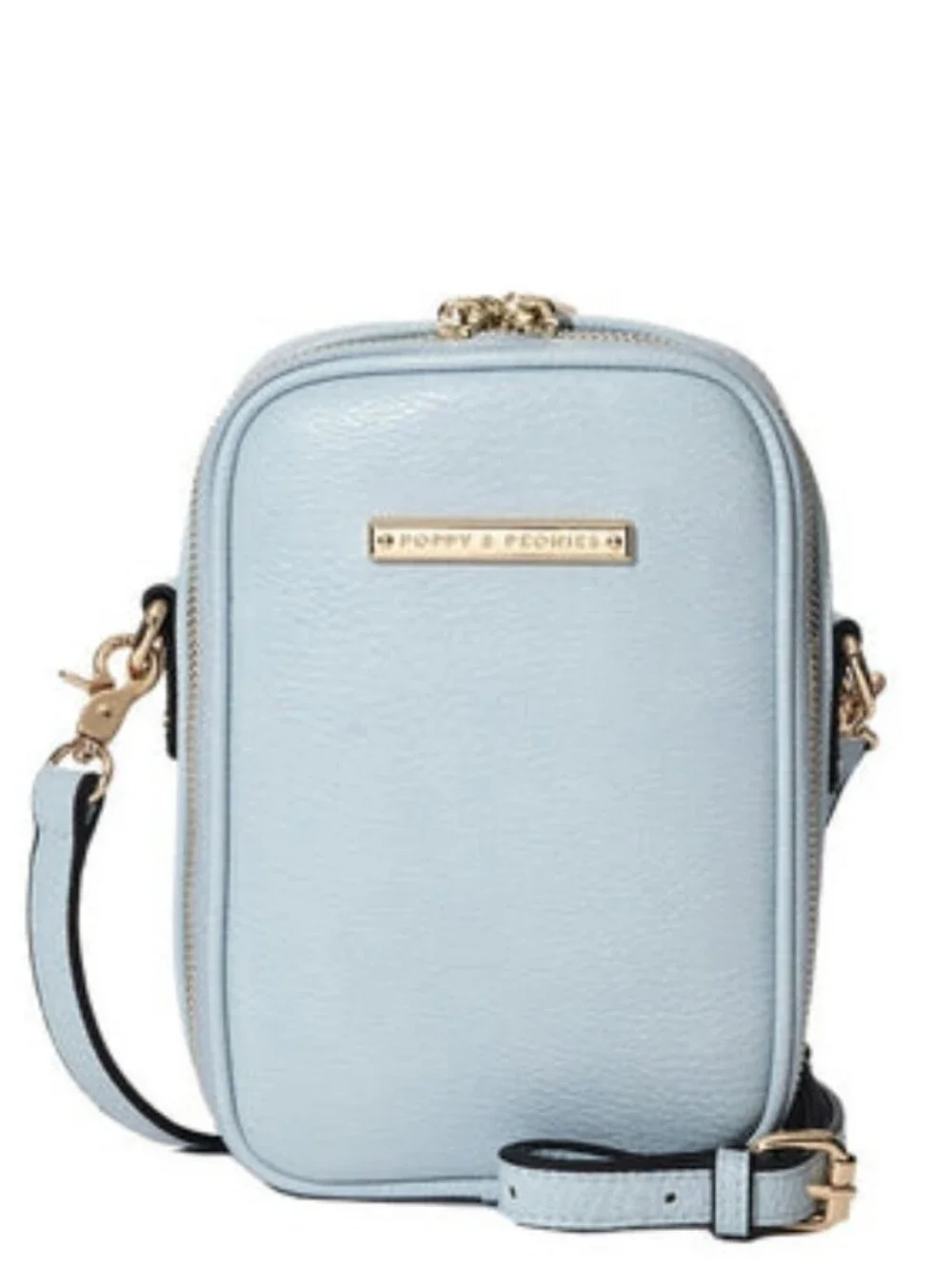 Poppy & Peonies Baby Blue Rambler Crossbody